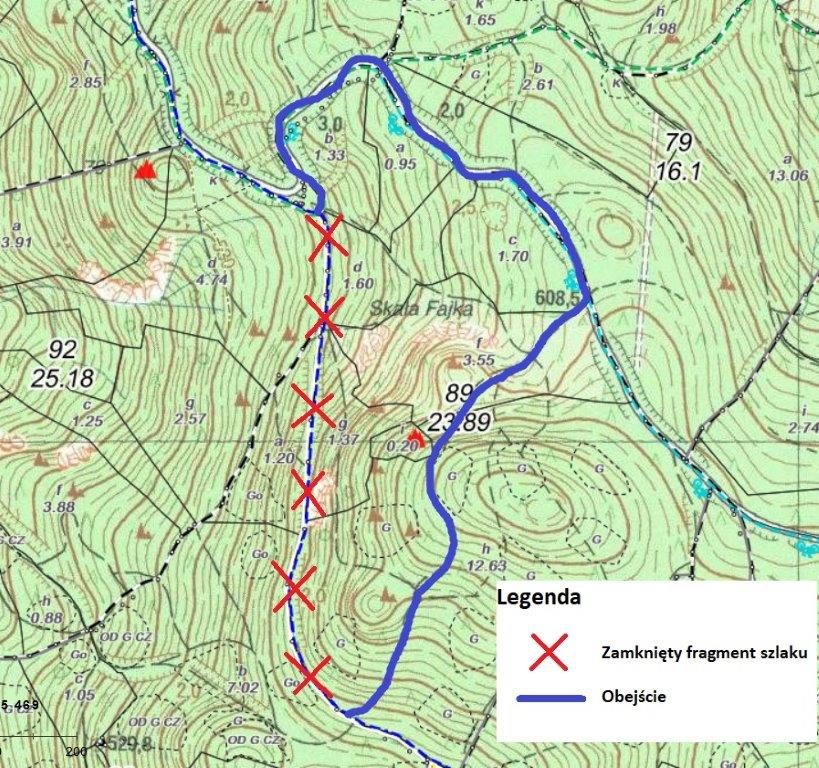 Obejście szlaku niebieskiego pod fajką 2