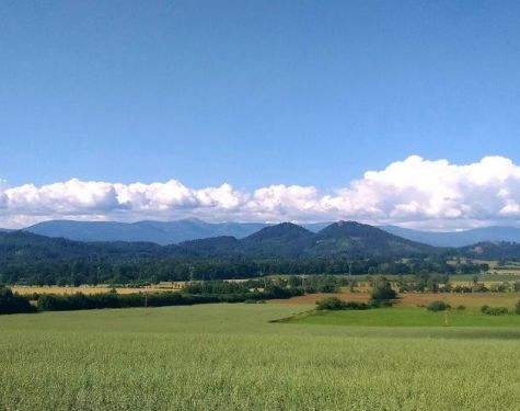 Widok na Rudawy Janowickie z Radomierza.