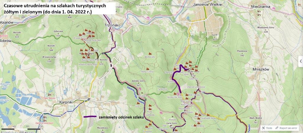 utrudnienia na szlaku L. Janowice