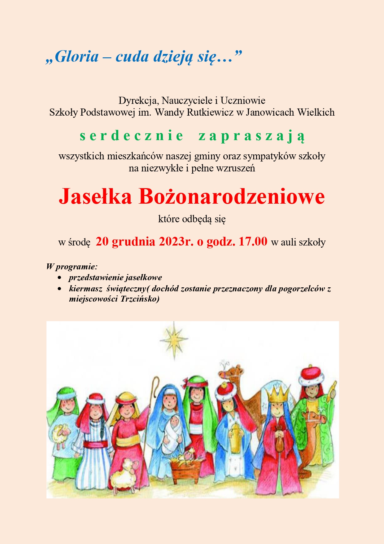 zaproszenie Jasełka szkoła page 0001